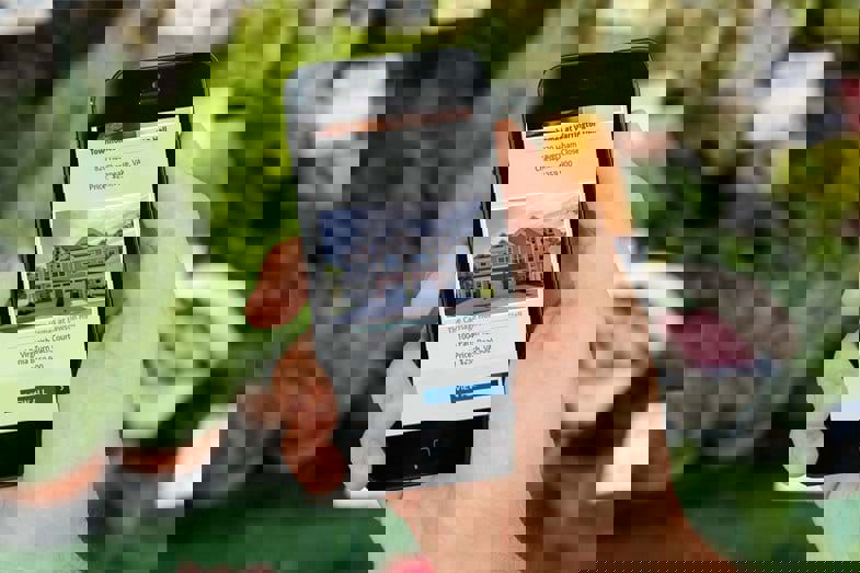 Corinth Residential website redesign on iPhone