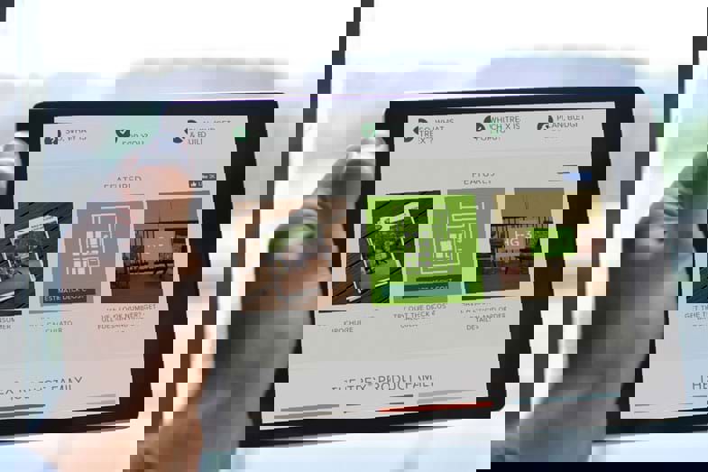 Trex website design on tablet device