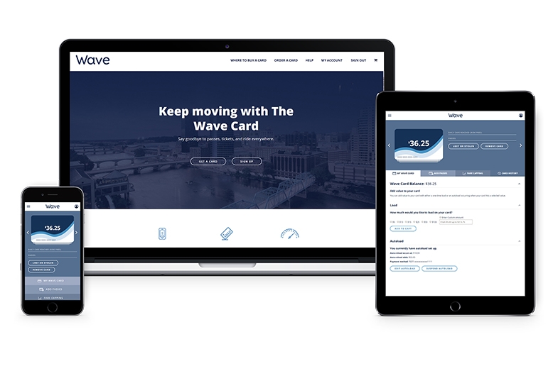 INIT fare collection portal web design showcase presentation