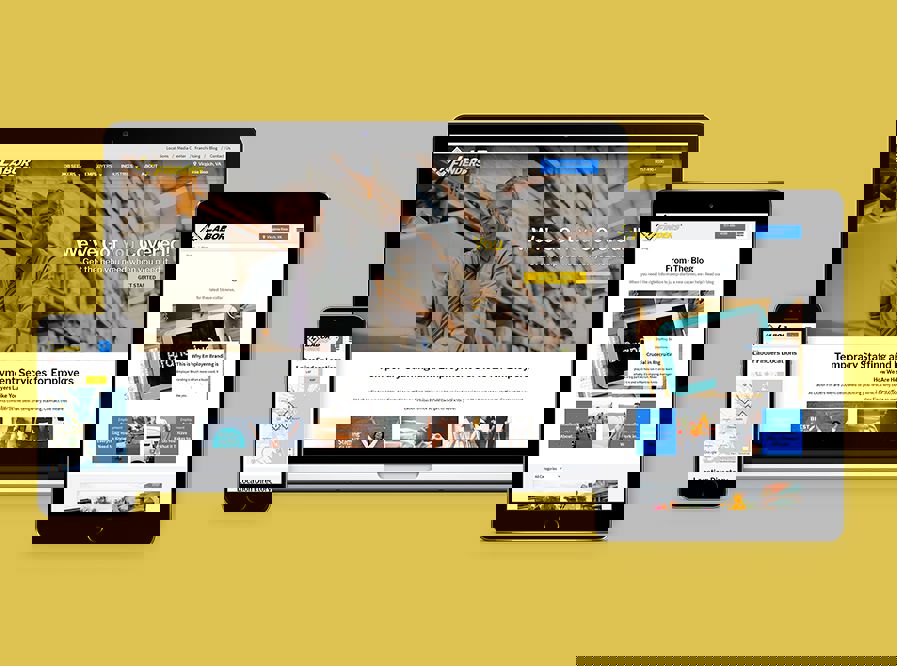 Labor Finders custom web design showcase presentation