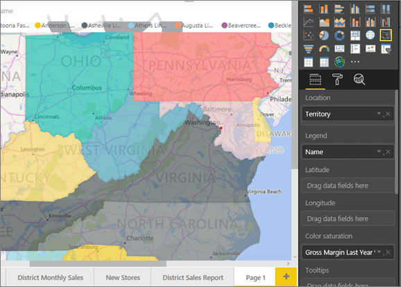 power bi filled map