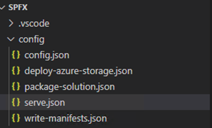 Open the serve.json file