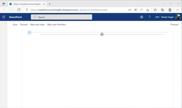 SharePoint site blank workbench