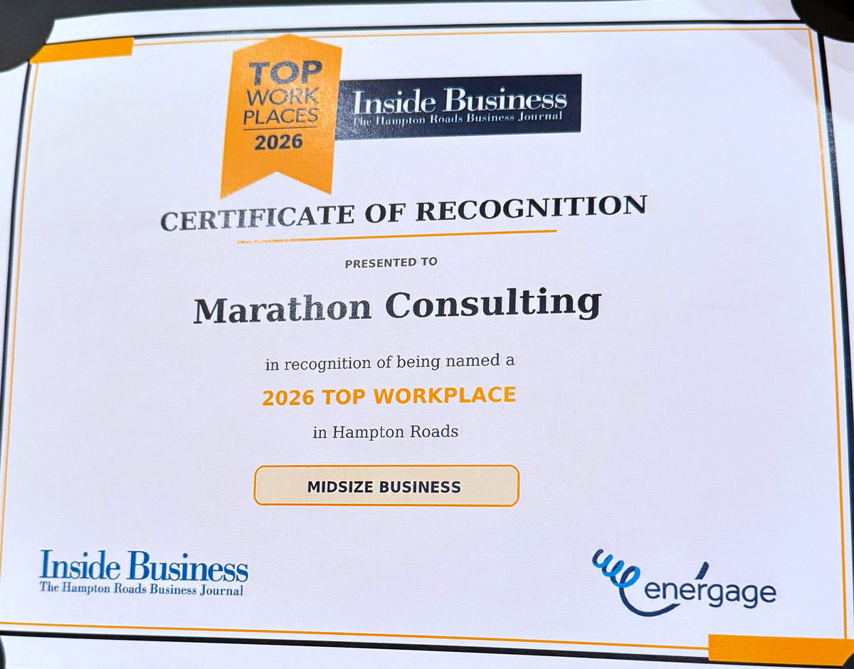 Marathon Consulting 2026 Top Workplaces Hr